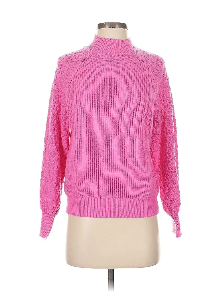 Pre-owned Blank Turtleneck Sweater In Pink
