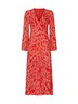 Rixo London 100% Polyester Paisley Orange Red Sonja Dress Size XXS - photo 6