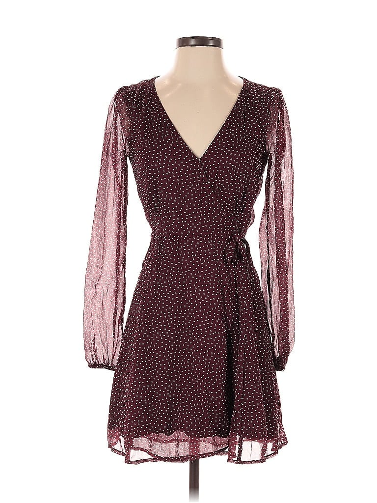 Pre-owned Abercrombie & Fitch Cocktail Dress In Burgundy
