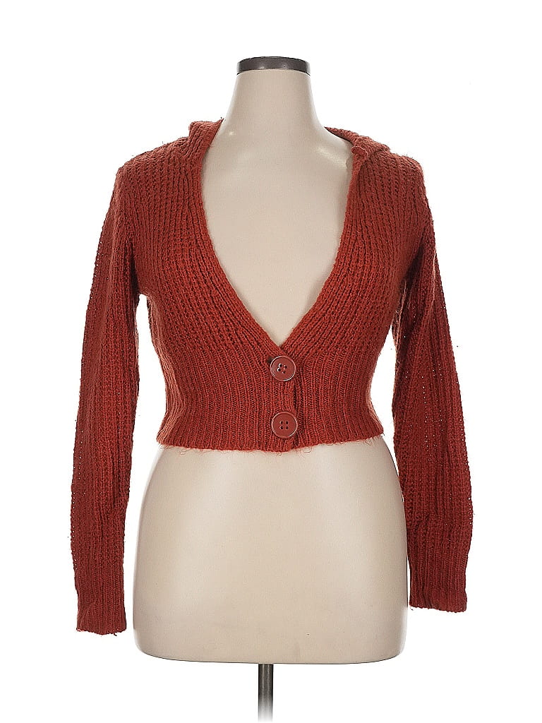 Pre-owned Dots Cardigan Sweater In Orange