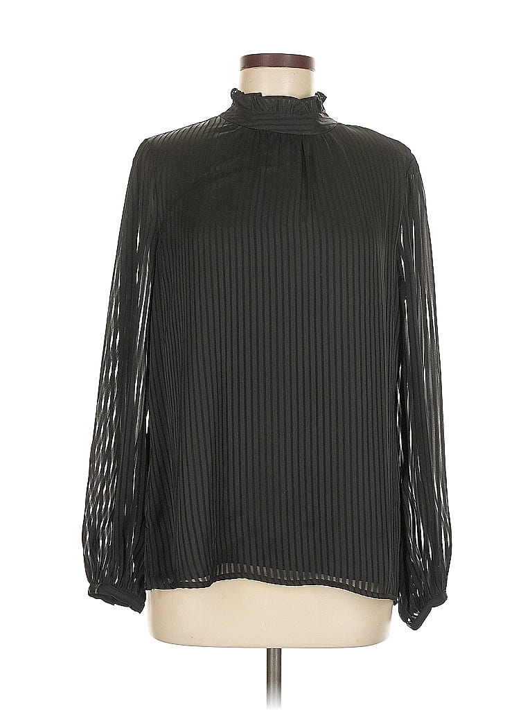 Pre-owned Vince Camuto Long Sleeve Blouse In Black