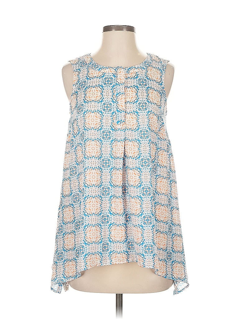 Pre-owned Dana Buchman Sleeveless Blouse In Blue