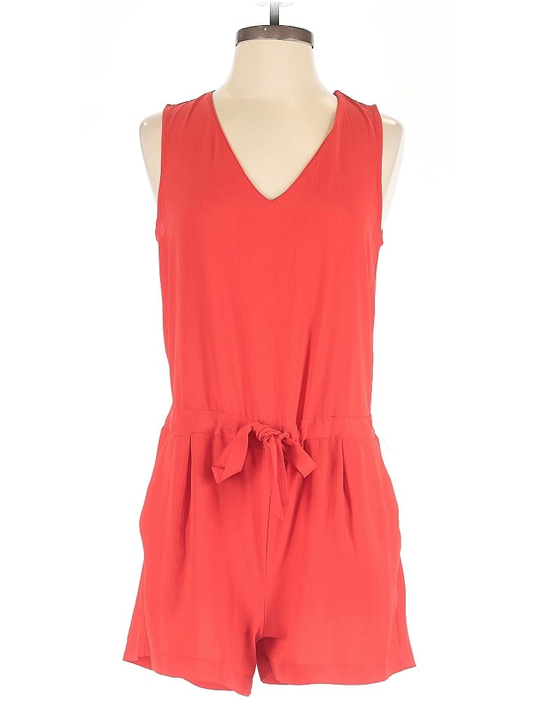 Pre-owned Zara Basic Romper In Red