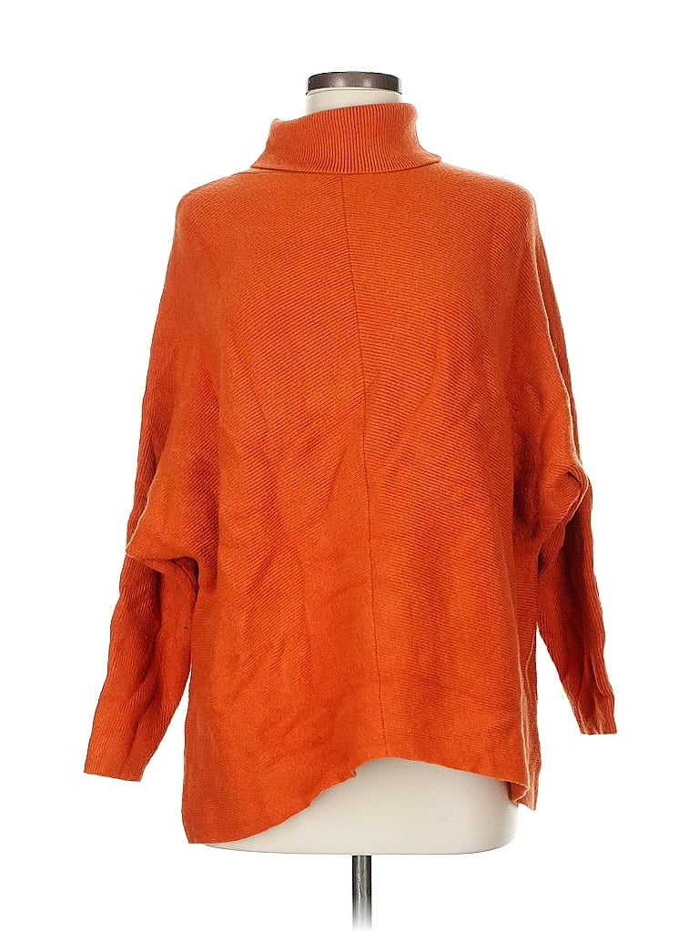 Pre-owned Unbranded Turtleneck Sweater In Orange