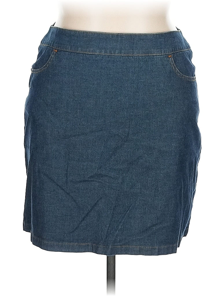 Click to view more detailed imagery on our partner's website Pre-owned Caslon Denim Skirt In Blue