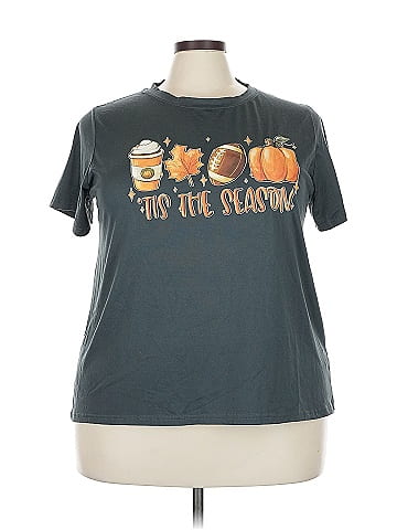 Shein Curve Short Sleeve T-Shirt (view 1)
