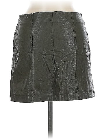 She + Sky Faux Leather Skirt (view 2)