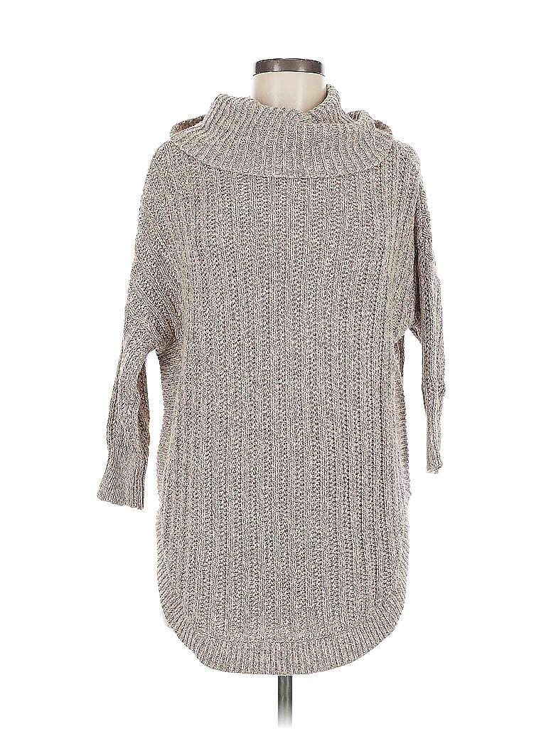 Pre-owned Express Turtleneck Sweater In Tan