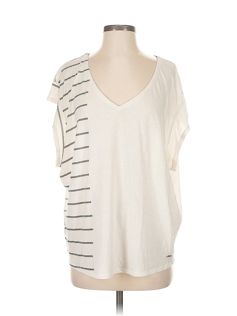 Pre-owned Victoria's Secret Pink Short Sleeve T-shirt In White