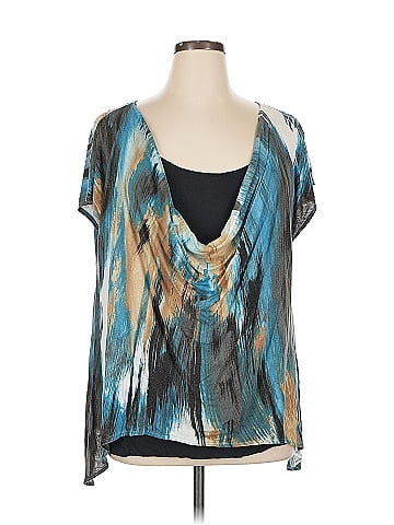 NY Collection Short Sleeve Blouse (view 1)