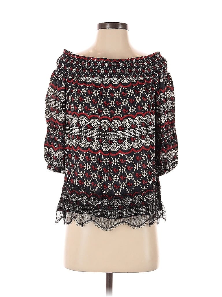 Pre-owned Knox Rose 3/4 Sleeve Blouse In Black