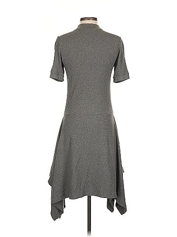 Susana Monaco Graphite Ribbed Dress (view 2)