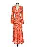 Rixo London 100% Polyester Paisley Orange Red Sonja Dress Size XXS - photo 1