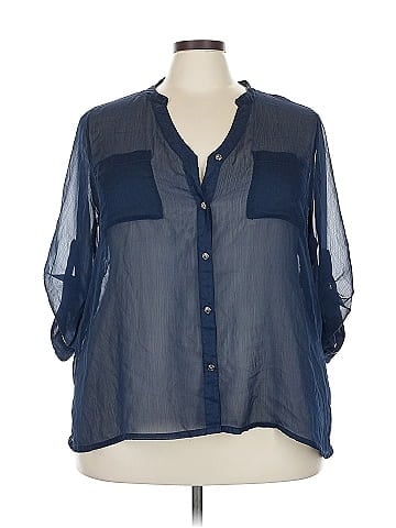 Vanity 3/4 Sleeve Button-Down Shirt (view 1)
