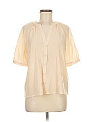 Sézane Short Sleeve Silk Top