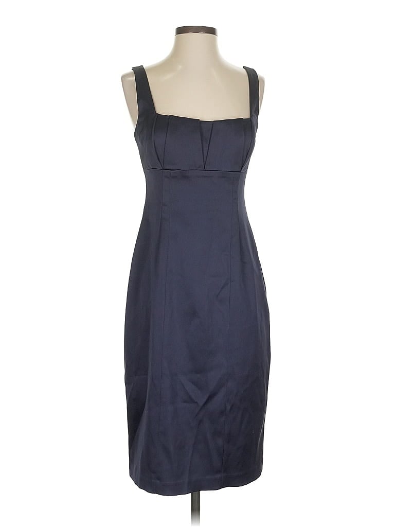 David Meister Solid Blue Cocktail Dress Size 4 - photo 1