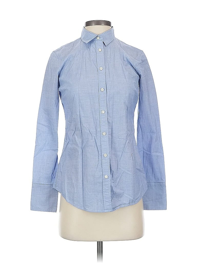 Pre-owned Banana Republic Factory Store Long Sleeve Button Down Shirt In Blue