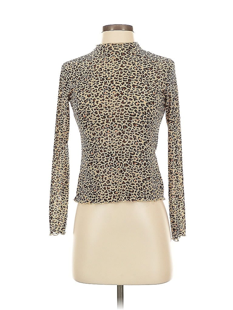 Pre-owned Polly Long Sleeve Blouse In Brown