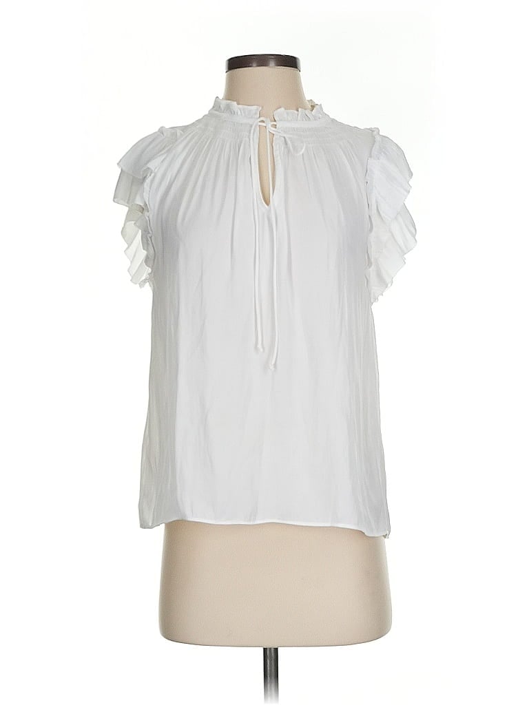 Pre-owned Current Air Sleeveless Blouse In White