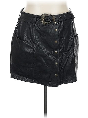 Fashion Nova Faux Leather Skirt (view 1)