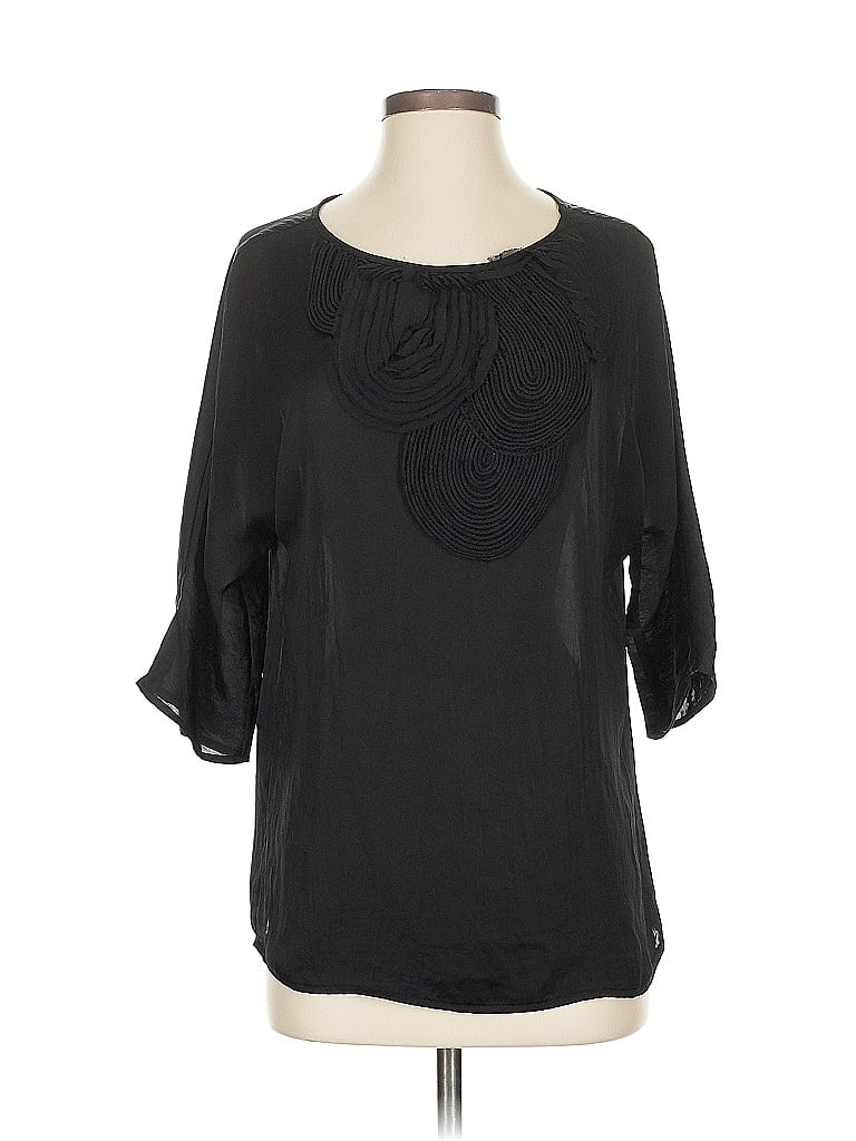 Pre-owned Michael Michael Kors 3/4 Sleeve Blouse In Black