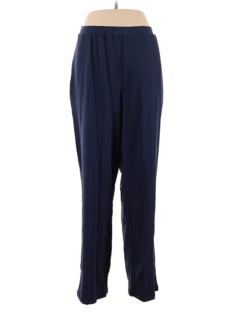 Catherines Solid Blue Casual Pants Size 1X - photo 1