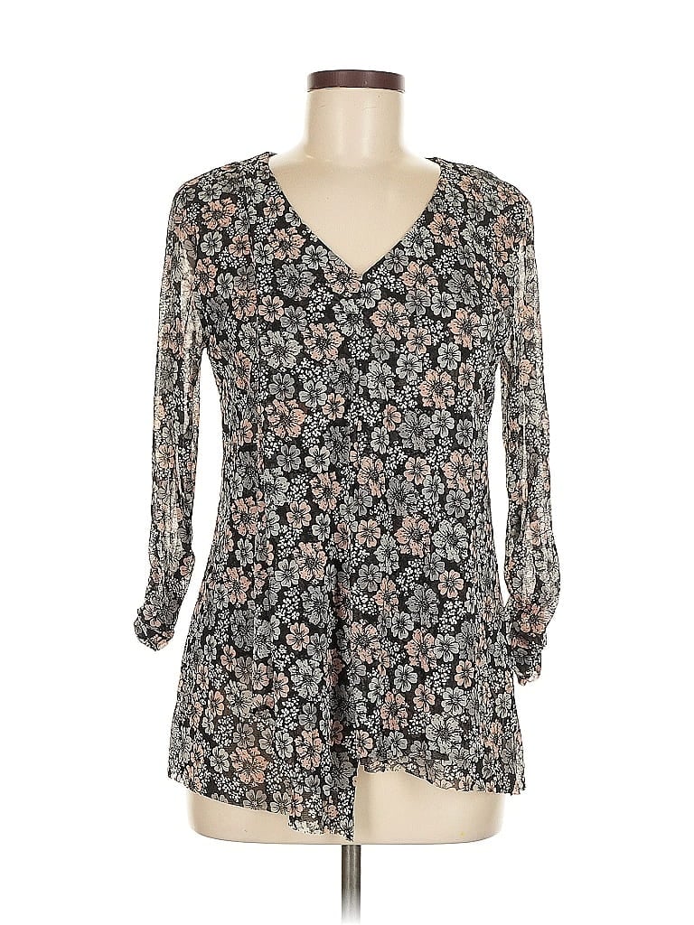 ALFANI Pre-owned Long Sleeve Blouse In Black