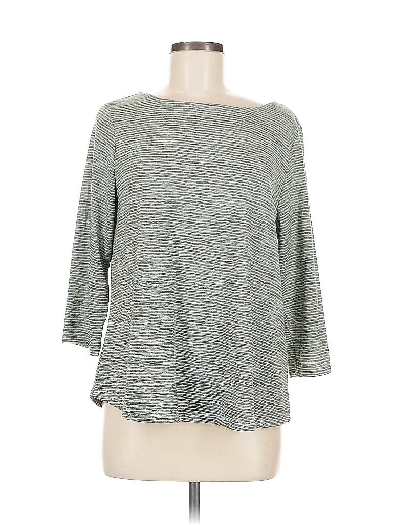 Pre-owned Ruby Rd. 3/4 Sleeve T-shirt In Gray