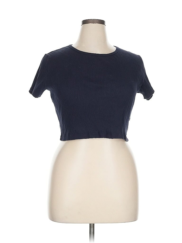 Pre-owned Uniqlo Short Sleeve T-shirt In Blue