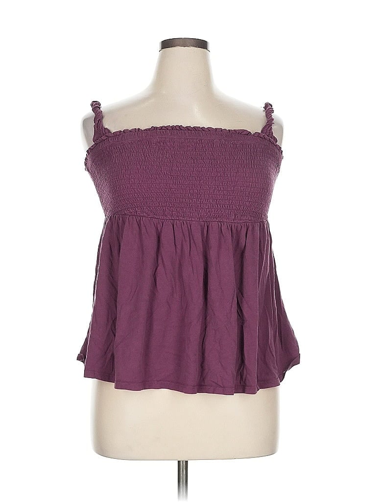 Pre-owned Torrid Tube Top Purple Strapless Neckline Tops