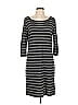 Jaeger Stripes Gray Casual Dress Size L - photo 1