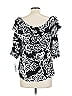 Sam and Jess 100% Rayon Black 3/4 Sleeve Blouse Size L - photo 2