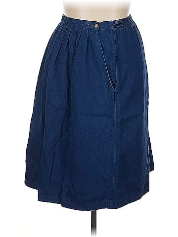 Lands' End Denim Skirt (view 1)