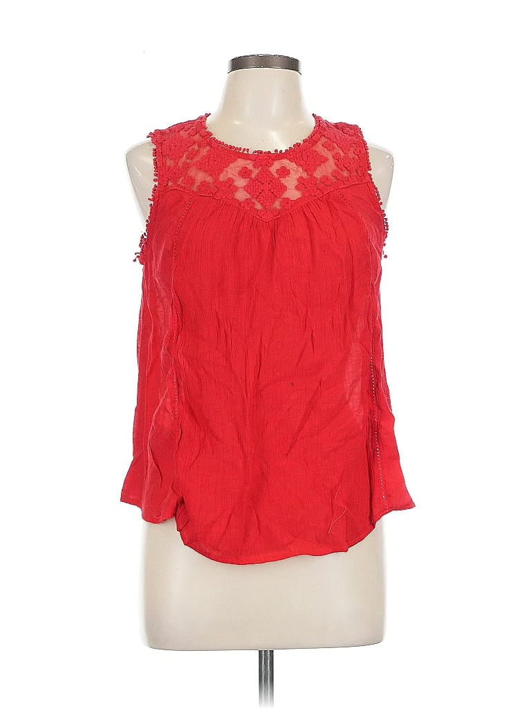 Pre-owned Style & Co Sleeveless Blouse In Red