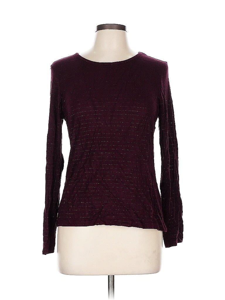 Click to view more detailed imagery on our partner's website Pre-owned Charter Club Long Sleeve T-shirt In Burgundy