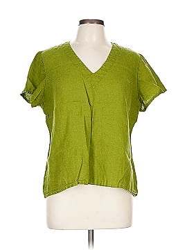 Not Perfect Linen Short Sleeve Blouse