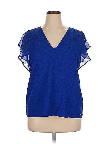Calvin Klein Short Sleeve Blouse (view 1)