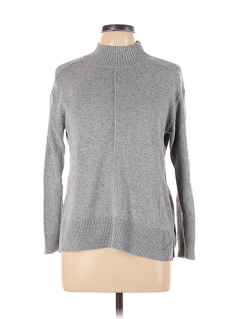 Pre-owned Karen Scott Turtleneck Sweater In Gray