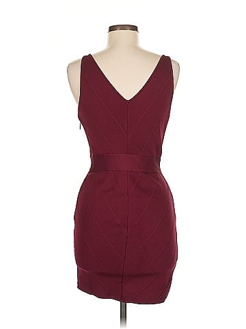 Herve Leger Burgundy Bandage Dress (view 2)