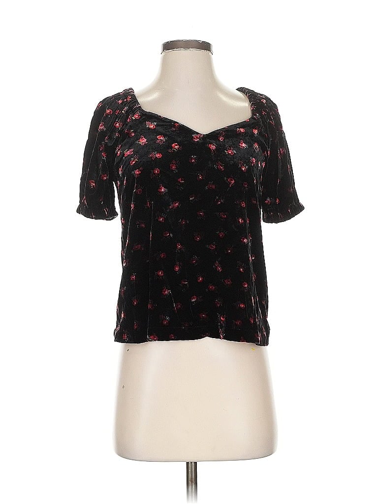 Pre-owned Ann Taylor Loft Short Sleeve T-shirt In Black