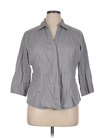 Riders by Lee 3/4 Sleeve Button-Down Shirt (view 1)