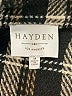 Hayden 100% Polyester Plaid Gray Black Fleece Size M - photo 6