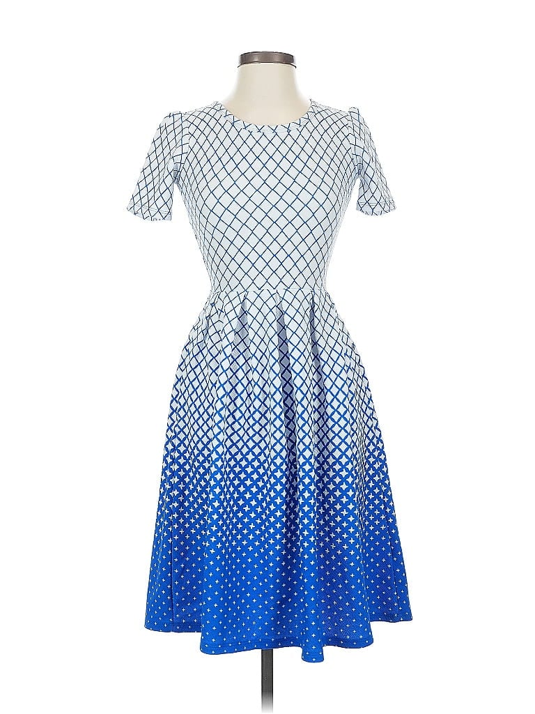 Pre-owned Lularoe Cocktail Dress In Blue