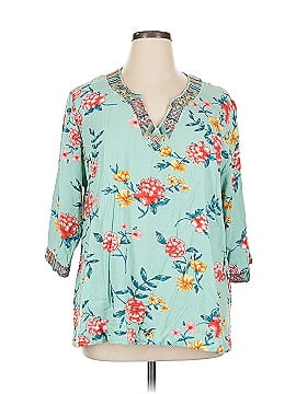 Belle By Kim Gravel 3/4 Sleeve Blouse