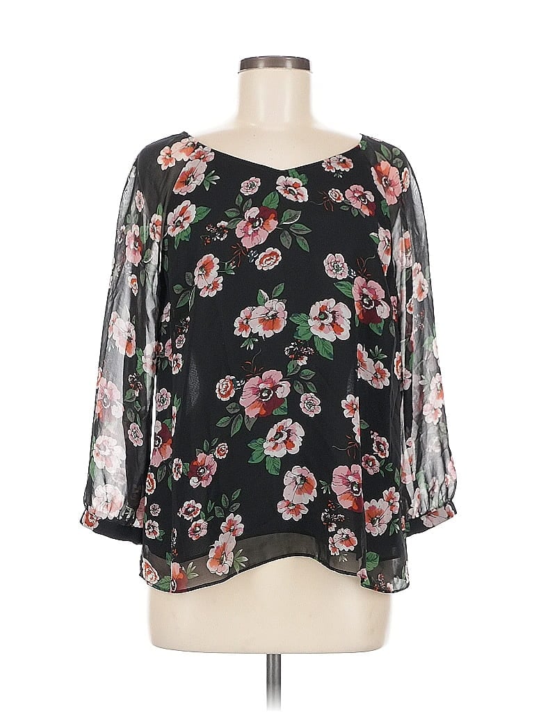 Pre-owned Cabi 3/4 Sleeve Blouse In Black