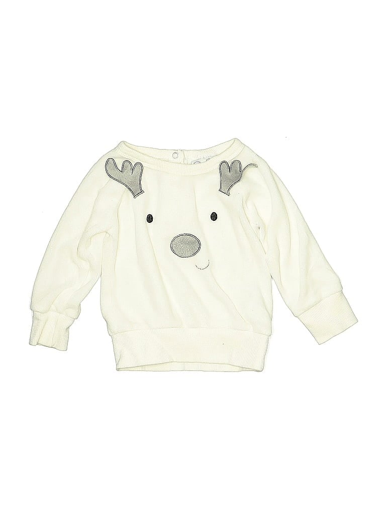 Pre-owned Rene Rofe Babies' Pullover Sweater In White