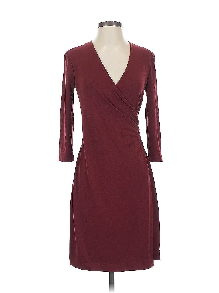 Pre-owned Lark & Ro Cocktail Dress In Burgundy