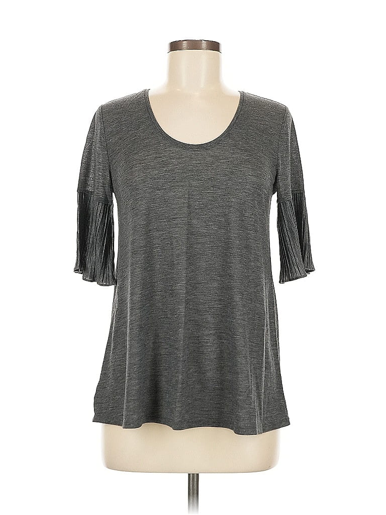 Pre-owned Ann Taylor Loft 3/4 Sleeve T-shirt In Gray