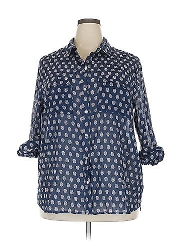 Gap Outlet 3/4 Sleeve Button-Down Shirt (view 1)