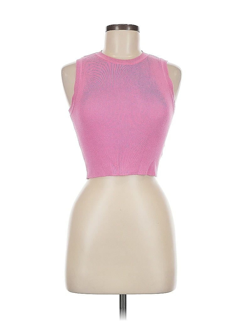 Pre-owned Iris Tank Top Pink Halter Neckline Tops